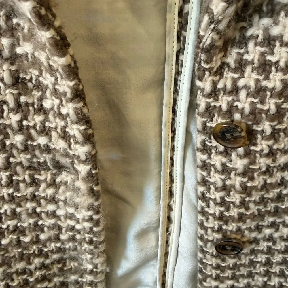 Brooks Brothers Brown Houndstooth Trench Coat